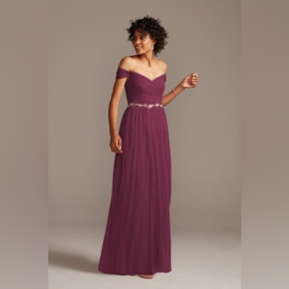 David’s Bridal Tulle Bridesmaid Gown